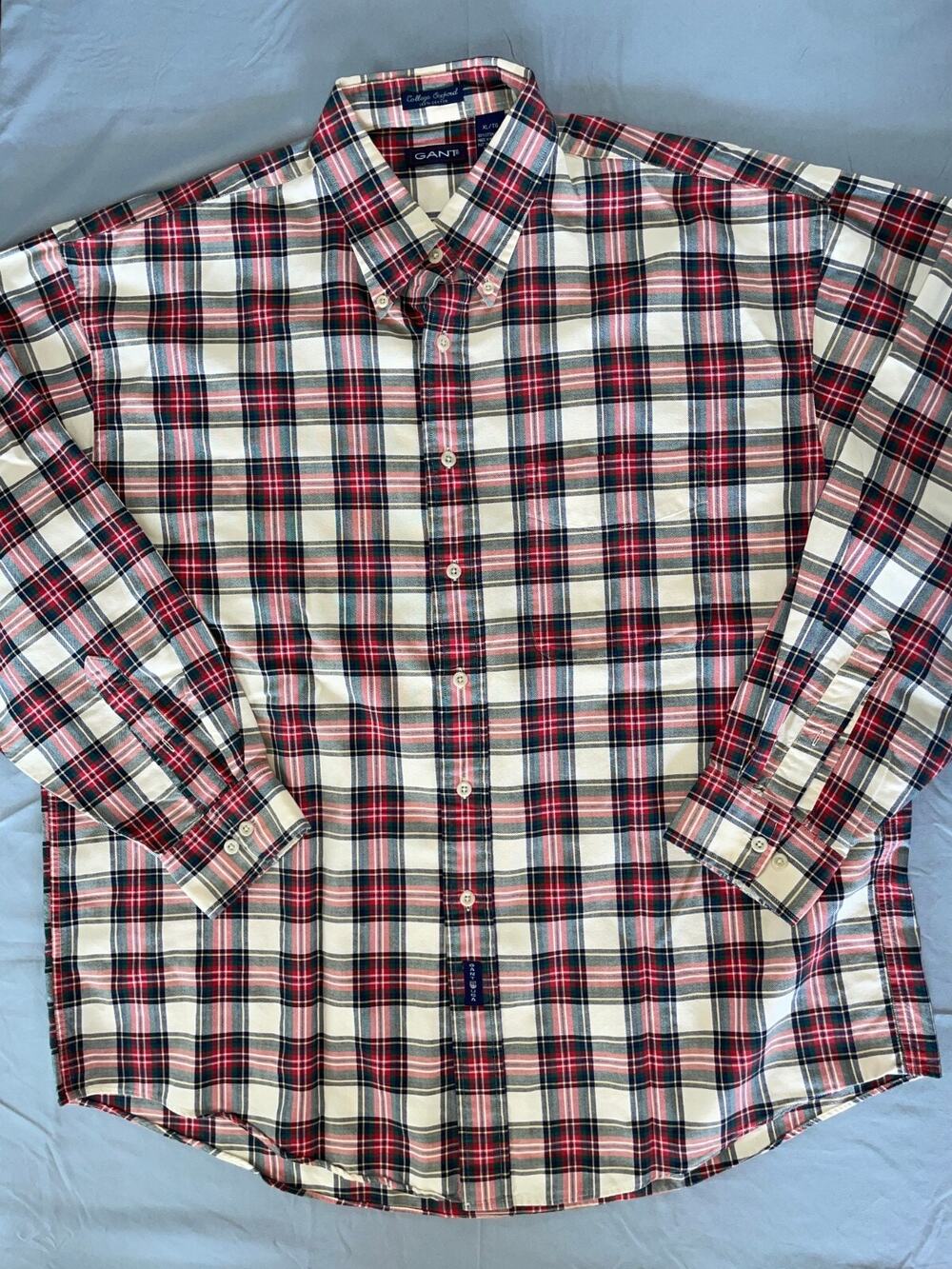 GANT Long Sleeve Button Front Cotton 'College Oxford' Casual Shirt. Men's XL EUC